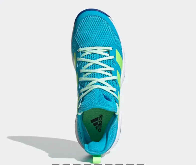 Adidas scarpa da pallavolo da ragazzo Stabil Jr FU8402 signal cyan green royal