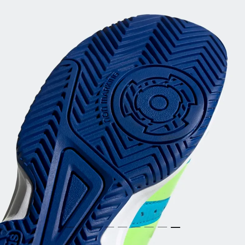 Adidas scarpa da pallavolo da ragazzo Stabil Jr FU8402 signal cyan green royal