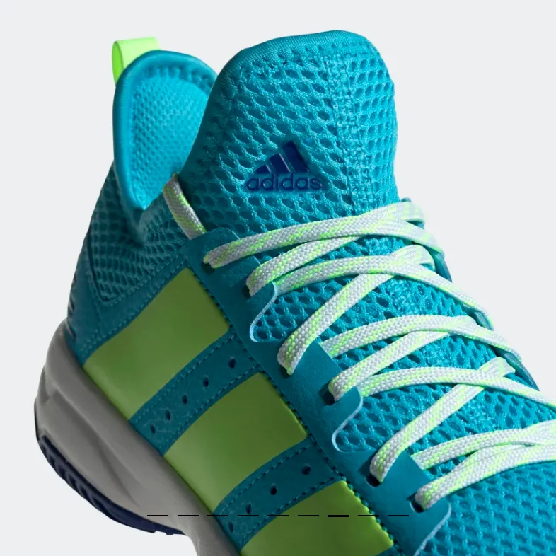 Adidas scarpa da pallavolo da ragazzo Stabil Jr FU8402 signal cyan green royal