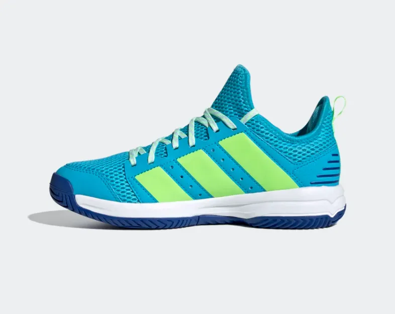 Adidas scarpa da pallavolo da ragazzo Stabil Jr FU8402 signal cyan green royal