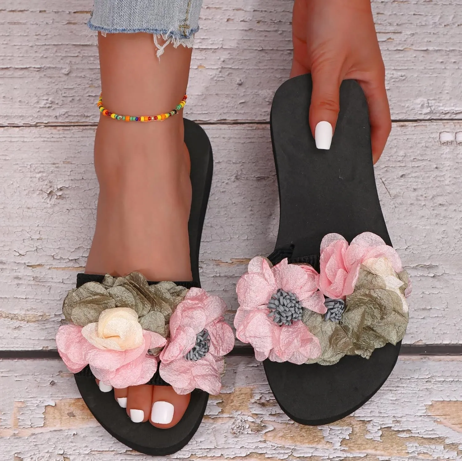 Beach Sandals for Woman Flip Flops Arch Support Womens Women's Non-Slip Casual Arch Support Flip Flops