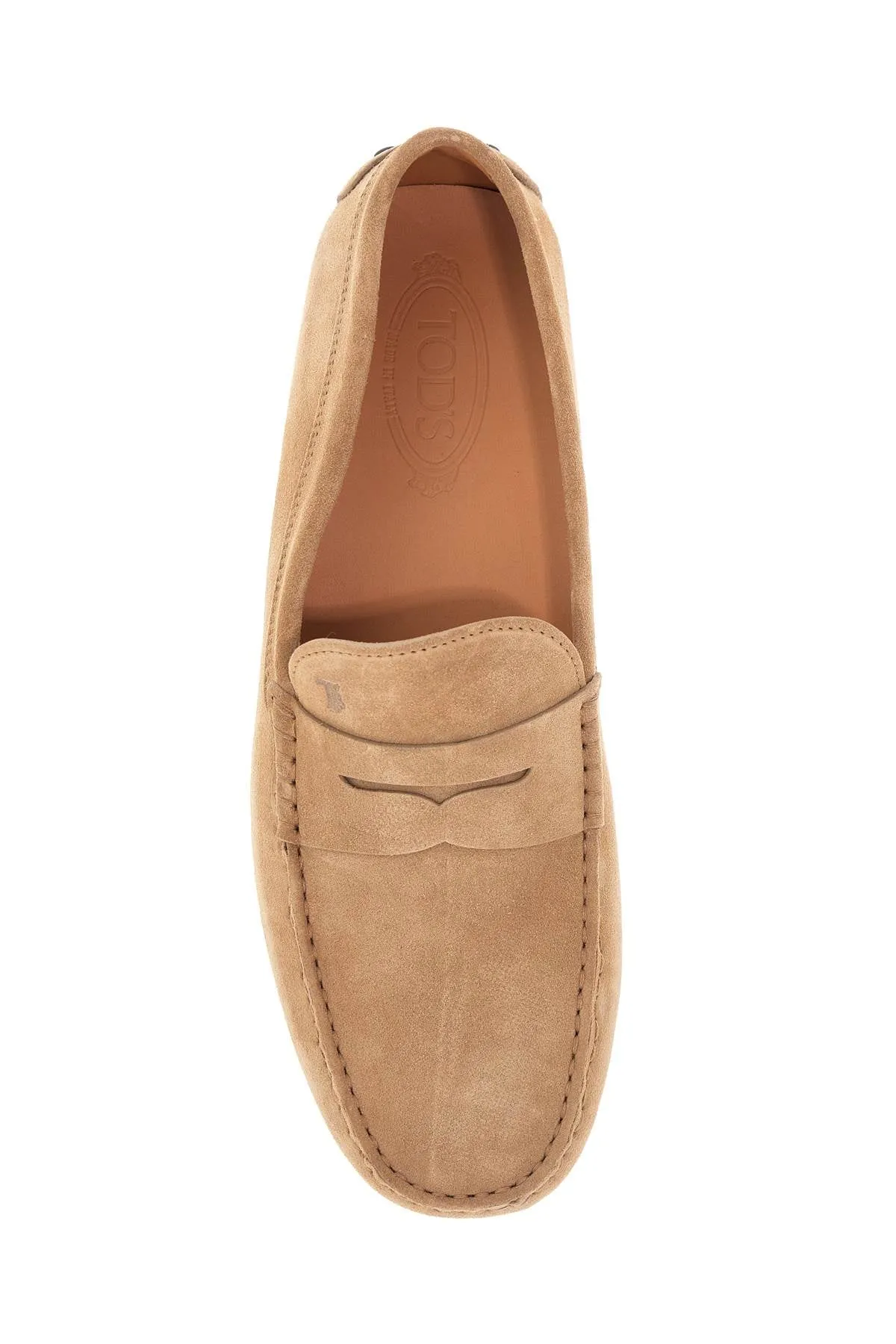 bisquit leather moccasin with rubber sole XXM22L00010RE0 BISCOTTO