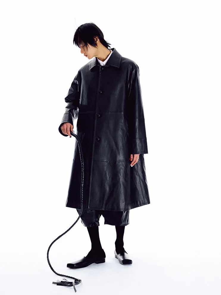 black slashed loafers
