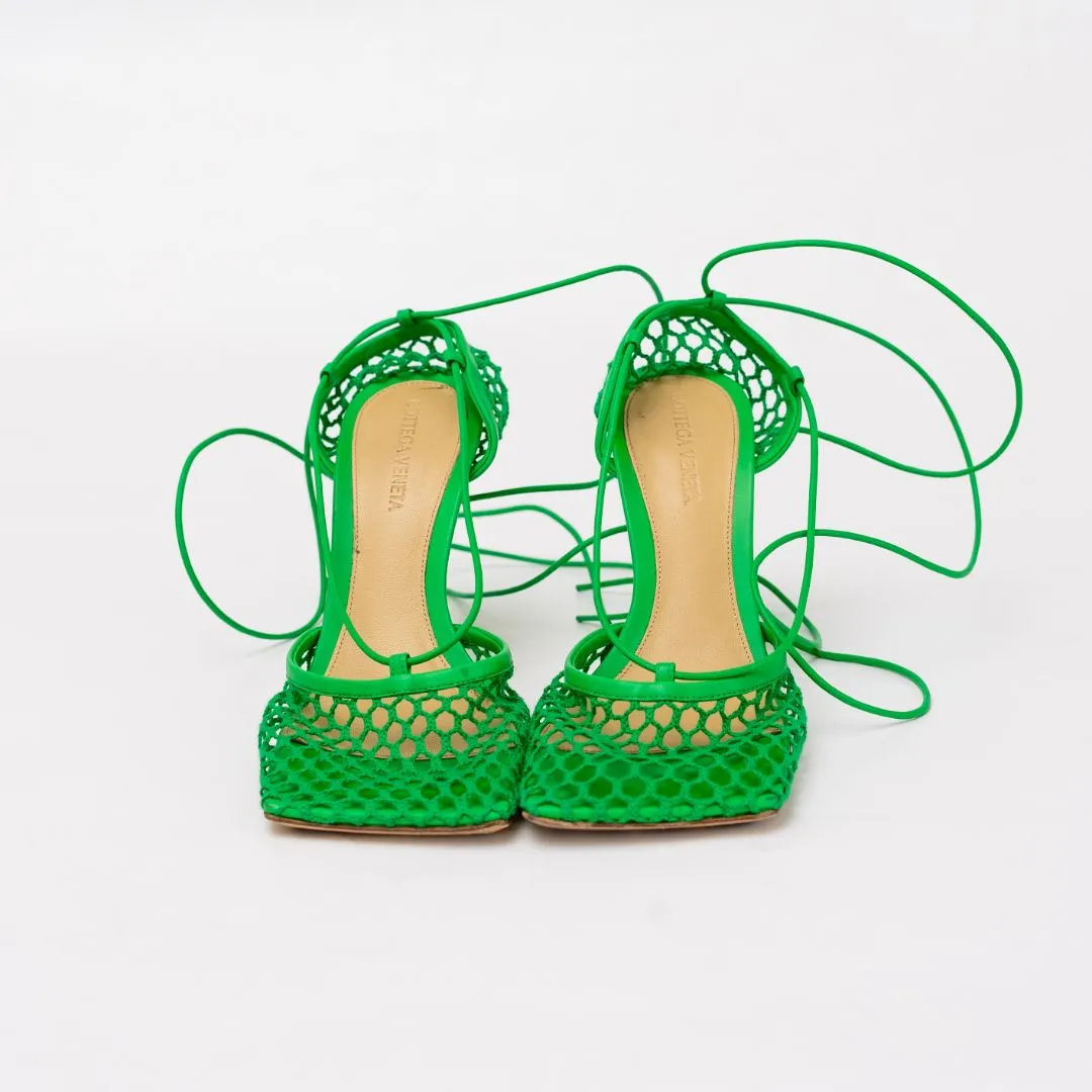 Bottega Veneta Stretch Ankle strap sandals in green, 38