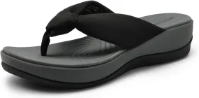 DREAM PAIRS Platform Flip Flops for Women Cushioned Thong Sandals with Soft Eva Foam Insole Lightweight Lycra fabric Comfort Dressy Slides Slippers for Summer Beach