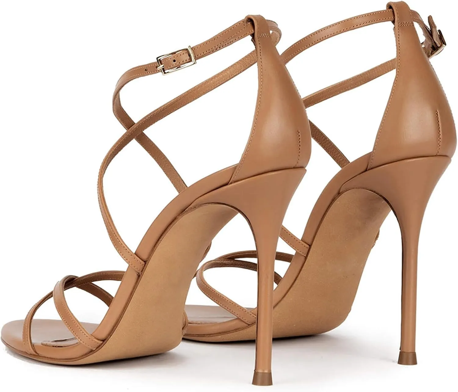 High Heels Stilletos Heels for Women Strappy Sexy Round Toe Heels Open Toe Heels Dressy Pumps Sandals