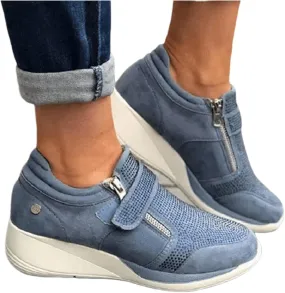 Ladmiple Shoes For Women Sneakers Slip Ons Fashion Comfortable Walking Shoes Dressy Casual Summer Non Slip Platform Shoe