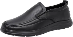 Men's Dress Shoes Loafers Formal Leather Men's Loafer Comfort Non-Slip Lug Sole Slip-On Shoes