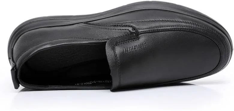Men's Dress Shoes Loafers Formal Leather Men's Loafer Comfort Non-Slip Lug Sole Slip-On Shoes