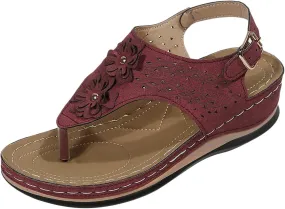 Mens Flip Flops Orthopedic Sandals for Women Adjustable Orthotic Thong Sandals with Arch Support Platform Flip Flops
