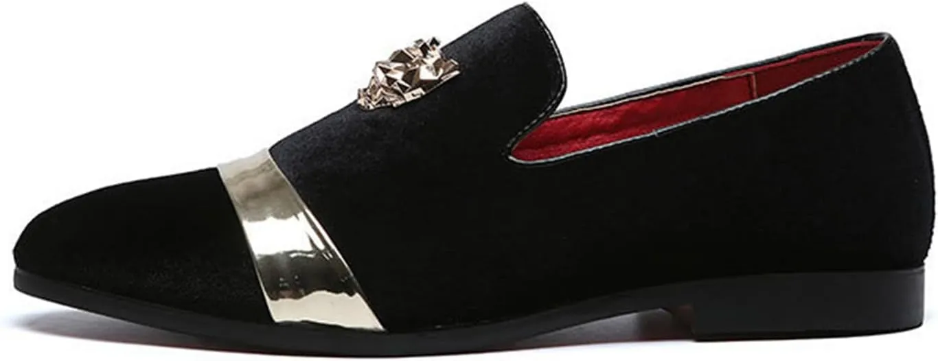 Men's Luxury Penny Loafer Slip-On Velvet Shoes Party Dancing Shoes Suede Wedding Shoes