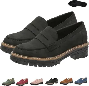 Orthoture Womens Orthopedic Platform Loafers, Comfortable Pink Casual Loafers