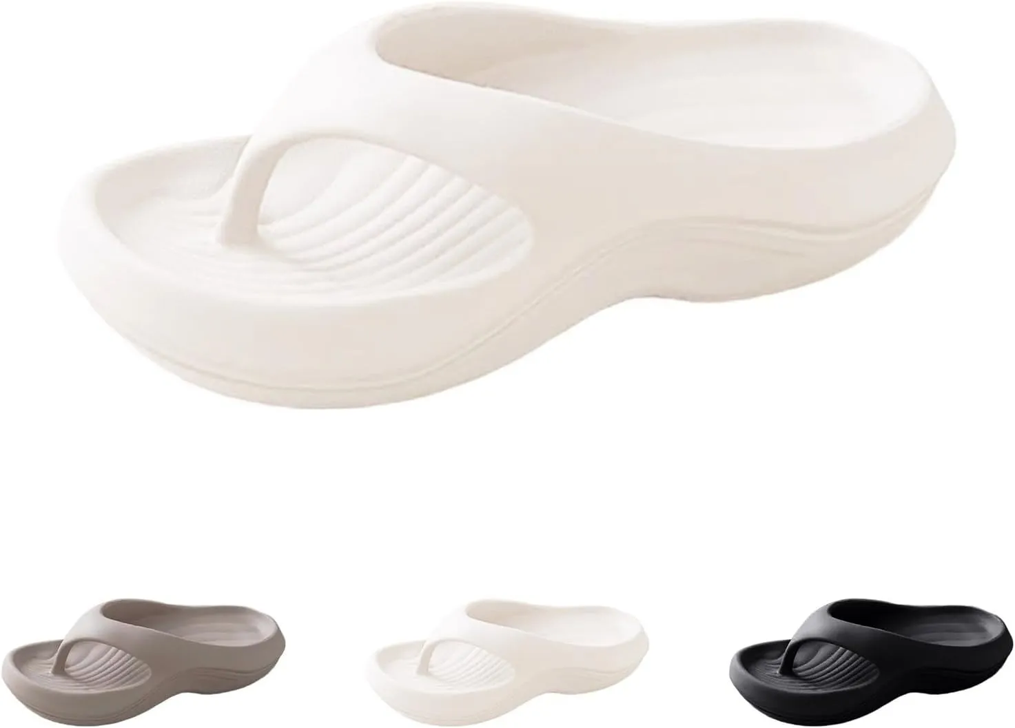 Pillow Flip Flops for Women with Arch Support Comfortable Orthopedic Platform Sandals Plantar Fasciitis Recovery Slippers