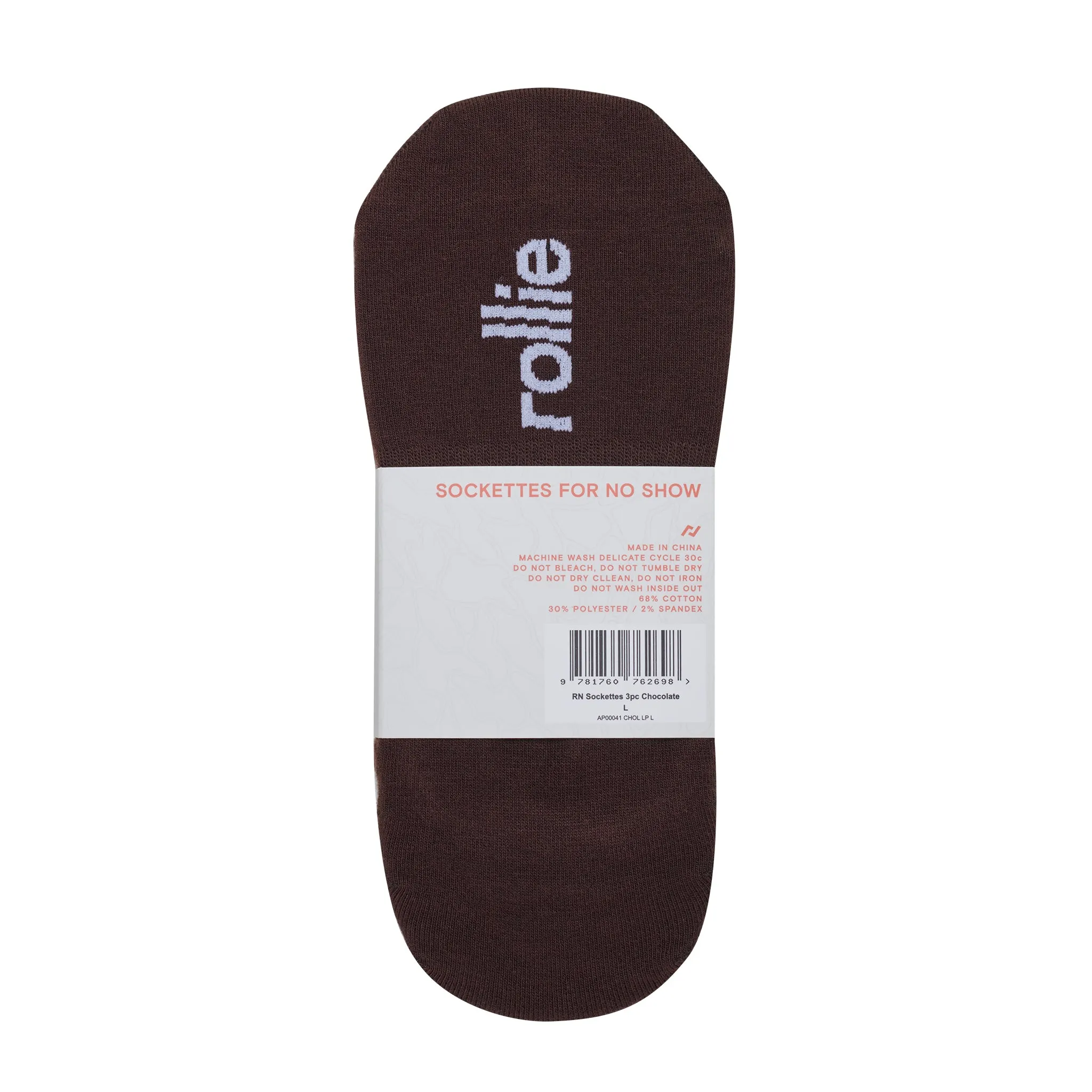 RN Sockettes 3pc Chocolate