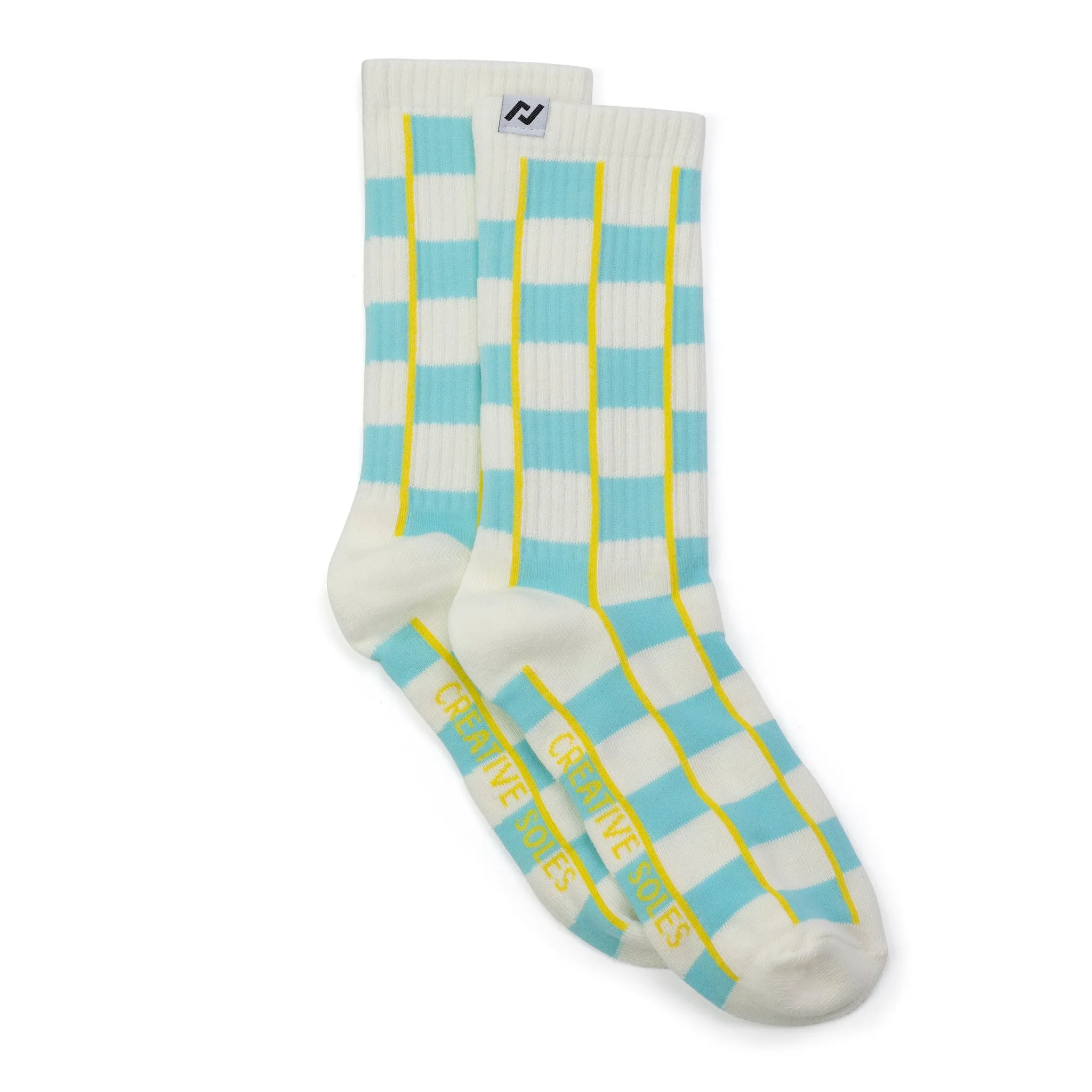 RN Socks White/Blue Checks