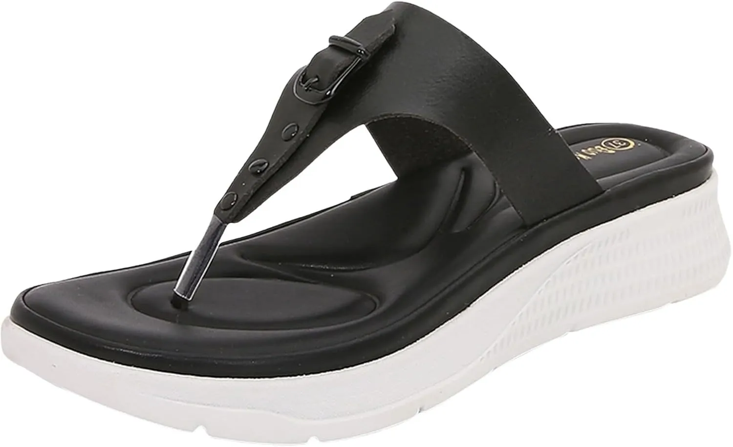 Women Shoes Comfortable Thick Sole Wedge Flip Flops Fashionable Outdoor Beach Bohemian Wedge Leopard Sandals for Women