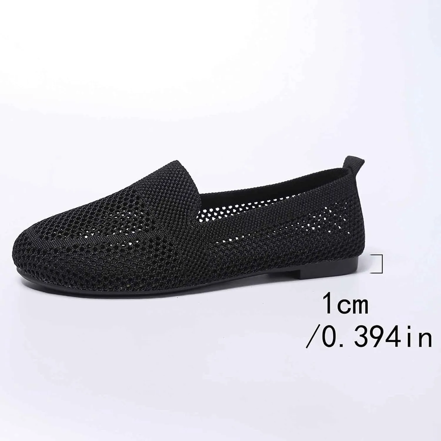Women's Casual Slip On Shoes Breathable Knit Mesh Flat Comfortable Summer Walking Loafers Daily Wear Sandals
