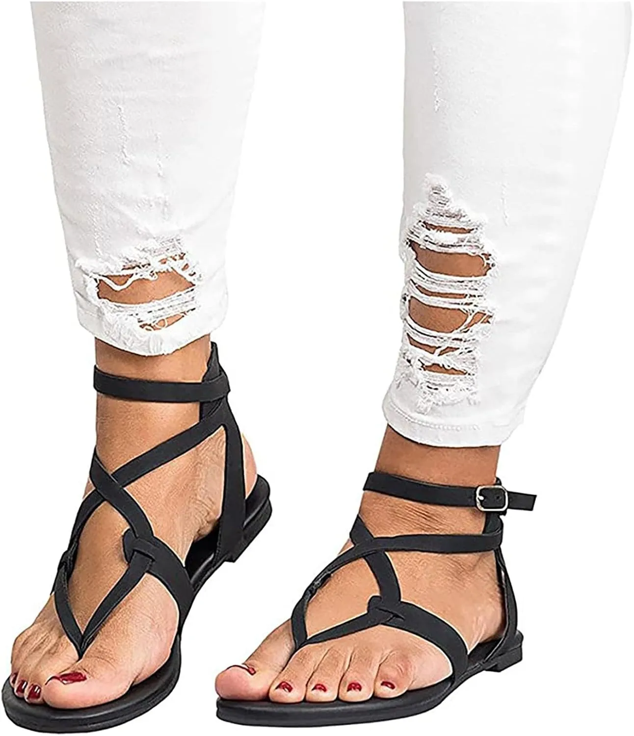 Women's Sandals Comfortable with Arch Support Beach Yoga Mat Cushion Fringe Thong Flip Flops Thong Flat Sandals